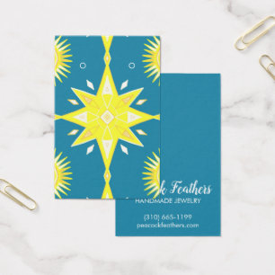Cartes De Visite Boho Stars Écouter Collier Bijoux Display Card