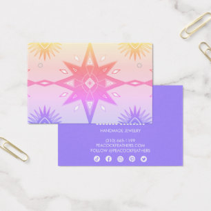 Cartes De Visite Boho Stars Écouter Collier Bijoux Display Card