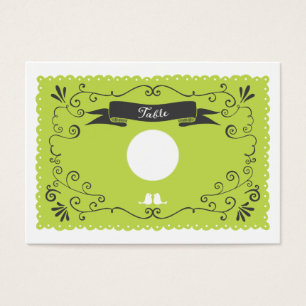 Cartes De Visite Boho Swirls, Curls, une bannière & Lovebirds Maria