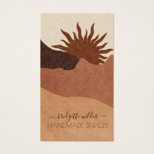 Cartes De Visite Boho Terracotta Sand Sun Joaillerie Designer