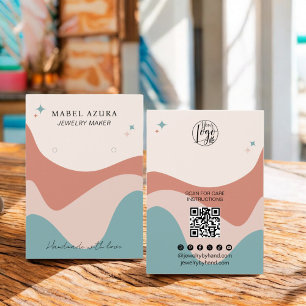Cartes De Visite Boho terre cuite bleu Bijouterie fabricant de bijo