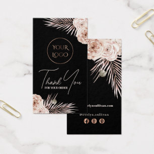 Cartes De Visite Boho tropical roses package insert