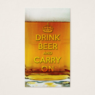 Cartes De Visite Boire de la bière amusante et continuer