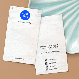 Cartes De Visite Bois blanc Ajouter logo Pendentif écran