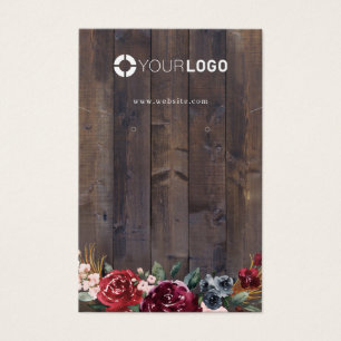 Cartes De Visite Bois fleuri bourguignon logo personnalisé écran d'