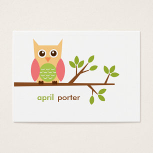 Cartes De Visite Boîtier cadeau de hibou, étiquette cadeau (#GIFT00