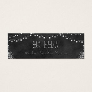 Cartes De Visite Boîtiers de registre cadeau Chalkboard String Ligh