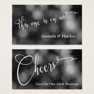 Cartes De Visite Bokeh noir & blanc Type de lumière Boire Billets