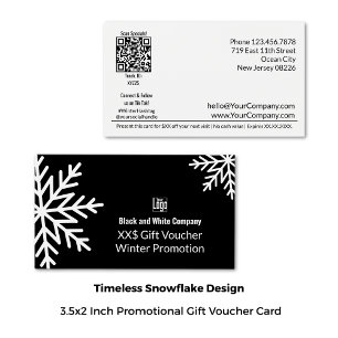 Cartes De Visite Bon cadeau de promotion d'hiver d'affaires adaptab