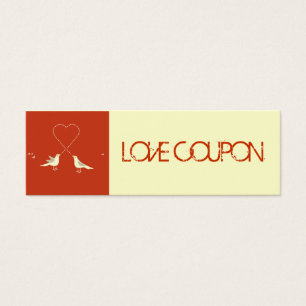 Cartes De Visite Bon d'amour de perruches