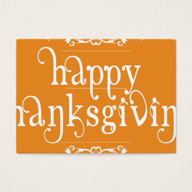 Cartes De Visite bon thanksgiving élégant (Devant)