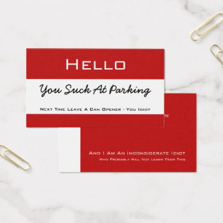 Cartes De Visite Bonjour Vous Pouvez Chuter Au Parking