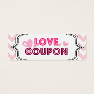 Cartes De Visite Bons d'amour de Saint-Valentin