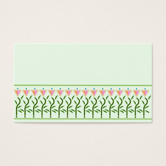Cartes De Visite Border of tulip flowers (Devant)