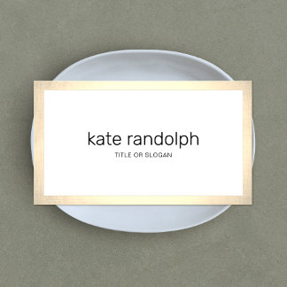 Cartes De Visite Bordure d'or blanc simple