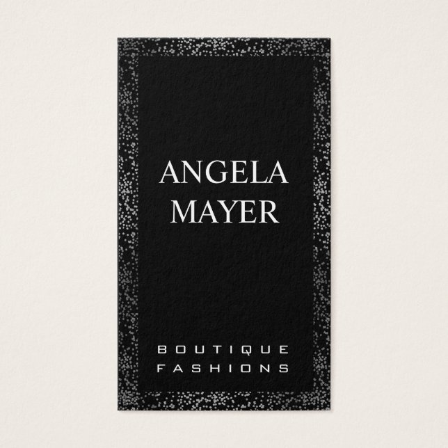 Cartes De Visite Bordure encadrée noire/disque (Devant)