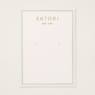 Cartes De Visite Bordure rose pâle à l'appui Écran de bijoux