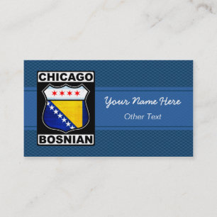 Cartes de visite bosniaques américains de Chicago