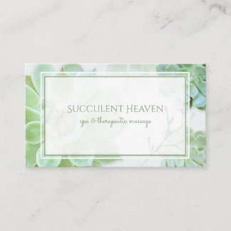 Cartes de visite botaniques succulents modernes