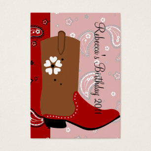 Cartes De Visite Botte de cow-girl