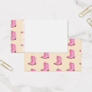Cartes De Visite Bottes de Cowboy Rose Cowgirl Country Texas Ranch