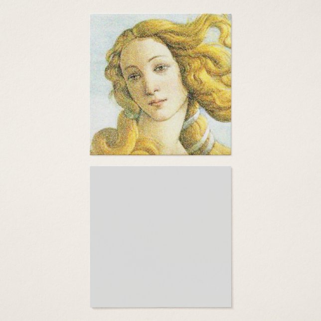 Cartes De Visite Botticelli Vénus visage et cheveux blonds (Devant & derrière)