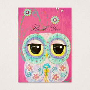 Cartes De Visite Bouche-cadeau Floral - Merci