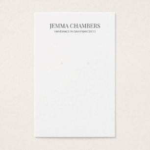 Cartes De Visite Boucles d'oreilles modernes en noir blanc Bijoux C