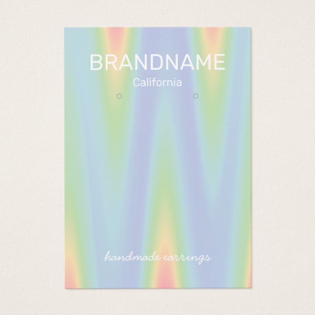 Cartes De Visite Boucles d'oreilles Porte-couleur Dégradé Ombre Che (Devant)