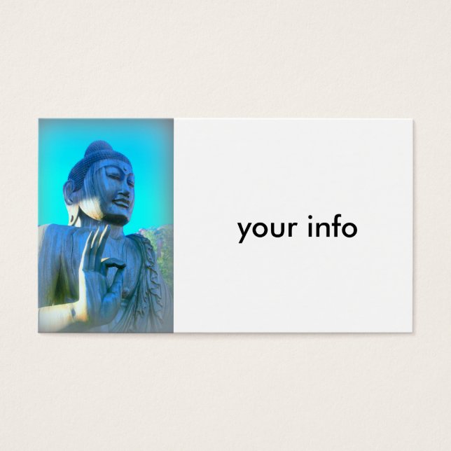 Cartes De Visite bouddha bleu (Devant)