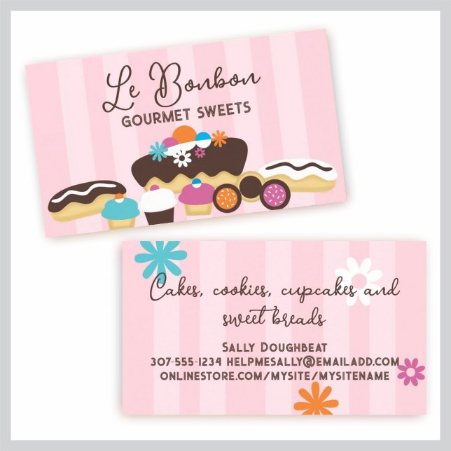 Cartes De Visite boulangerie pâtisserie pâtisserie pâtisserie chef  (Créateur téléchargé)