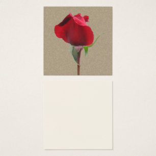Cartes De Visite Boule de rose rouge simple