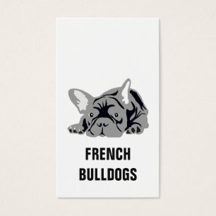 Cartes De Visite Bouledogue Français noir