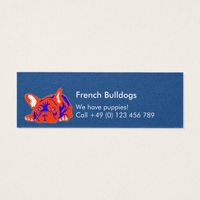 Cartes De Visite Bouledogues français (Dos)