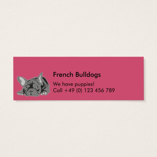 Cartes De Visite Bouledogues français (Dos)