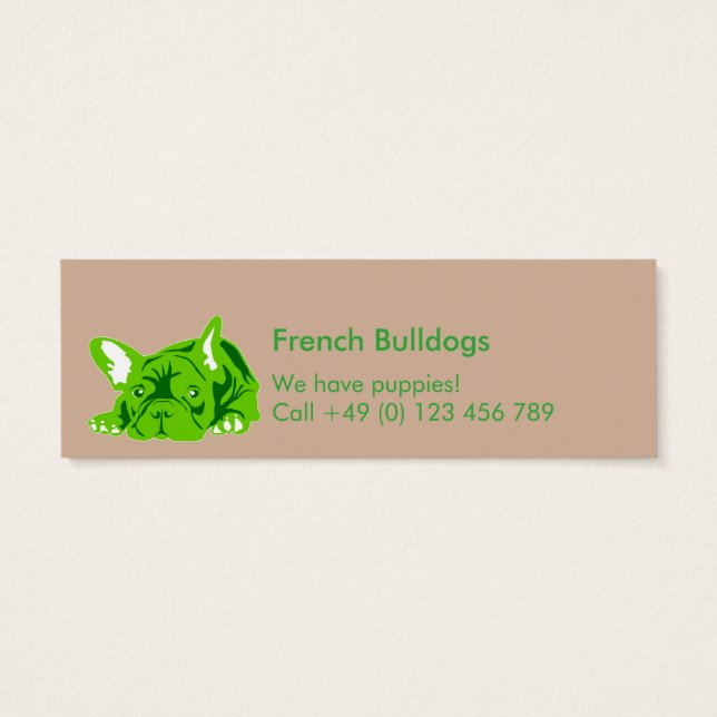 Cartes De Visite Bouledogues français (Dos)