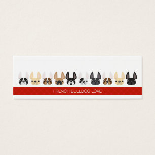 Cartes De Visite Bouledogues français animated mignons