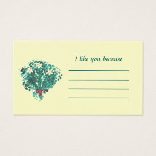 Cartes De Visite Bouquet de Fleur Jaune Je vous aime parce que Cart