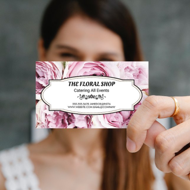 Cartes De Visite Bouquet élégant de fleurs (Créateur téléchargé)