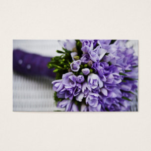 Cartes De Visite Bouquet nuptial Lavender Crocus