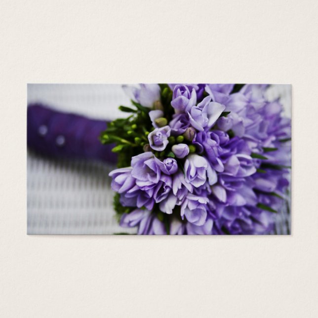 Cartes De Visite Bouquet nuptial Lavender Crocus (Devant)