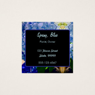 Cartes De Visite Bouquets d'hydrangées bleu violet