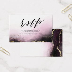 Cartes De Visite Bourgogne Ethereal Mist Website RSVP Insertion Car
