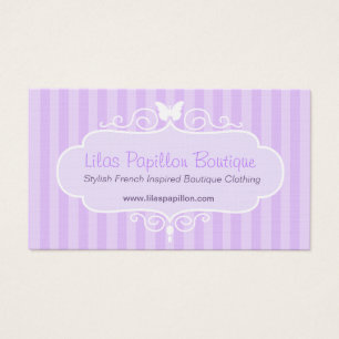 Cartes De Visite Boutique boutique lilac violet vêtements pendage b