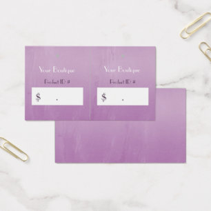 Cartes De Visite Boutique rose simple Tags suspendus de vente au dé