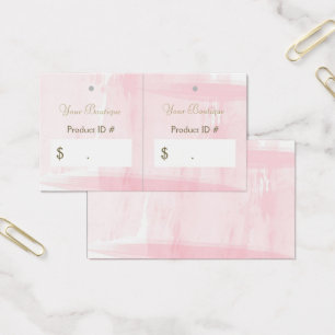Cartes De Visite Boutique rose simple Tags suspendus de vente au dé
