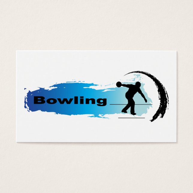 Cartes De Visite Bowling unique (Devant)