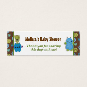 Cartes De Visite Boy Peek a Boo Monsters Baby shower Favoriser Tags