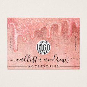 Cartes De Visite Bracelet de Parties scintillant épais rose Glam Pe