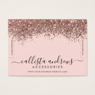 Cartes De Visite Bracelet en or rose Confetti Parties scintillant